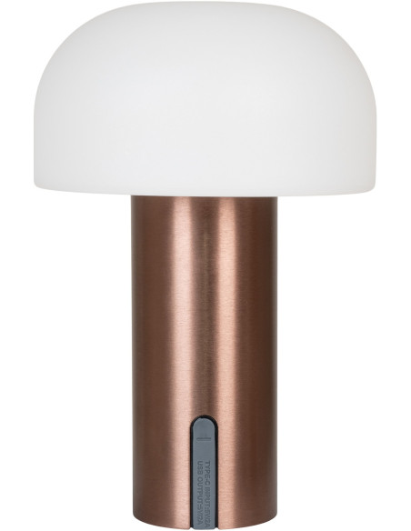 Soham LED Lamp - Lamp, rechargeable, white/copper 