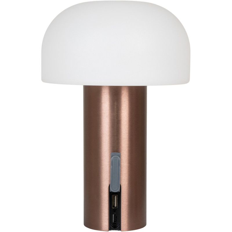 Soham LED Lamp - Lamp, rechargeable, white/copper 