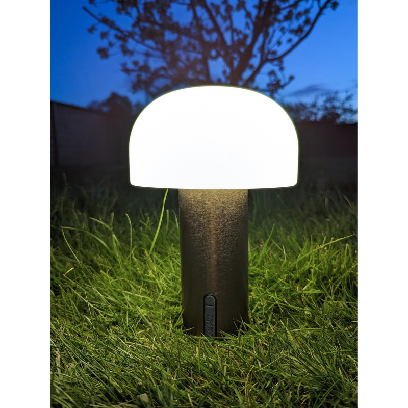 Soham LED Lamp - Lamp, rechargeable, white/copper 