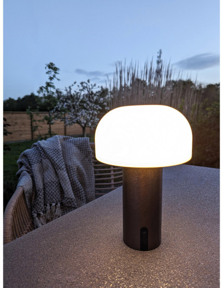 Soham LED Lamp - Lamp, rechargeable, white/copper 