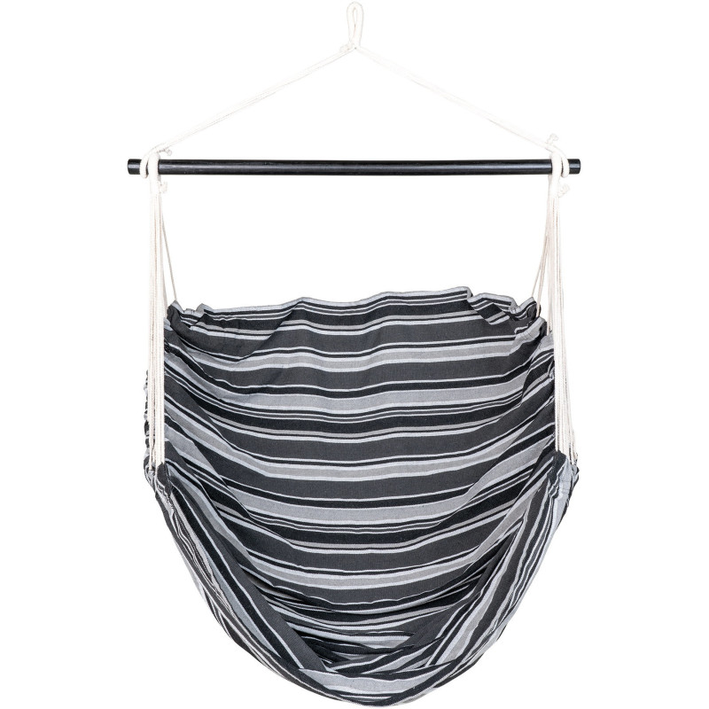 Lamia Hammock Chair - Hammock Chair, polyester/cotton, larch, black/grey/white 