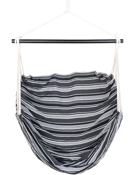 Lamia Hammock Chair - Hammock Chair, polyester/cotton, larch, black/grey/white 