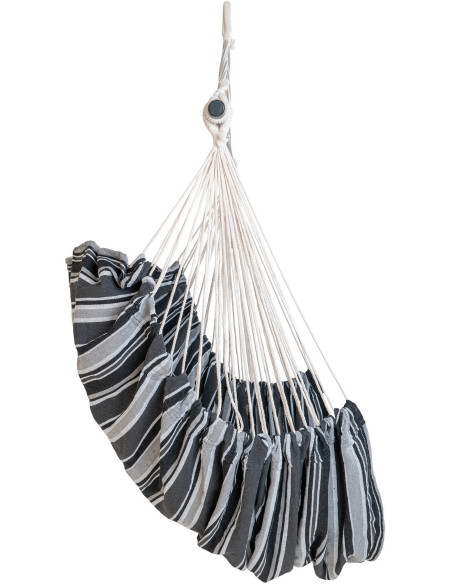 Lamia Hammock Chair - Hammock Chair, polyester/cotton, larch, black/grey/white 