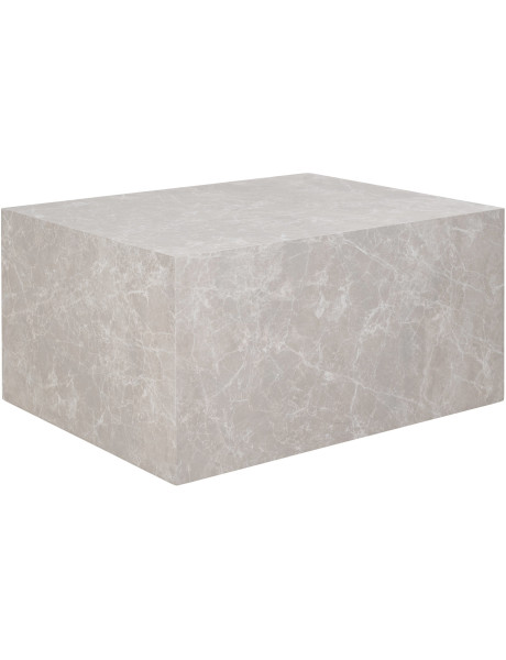 Table basse 80 x 60 cm effet marbre beige Prague 