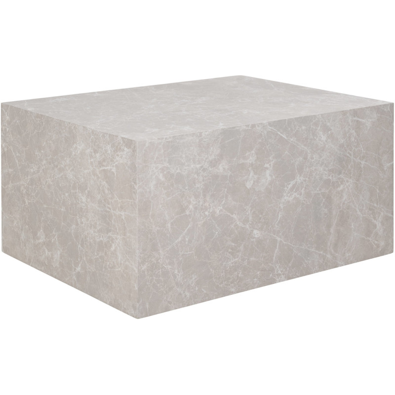 Table basse 80 x 60 cm effet marbre beige Prague 