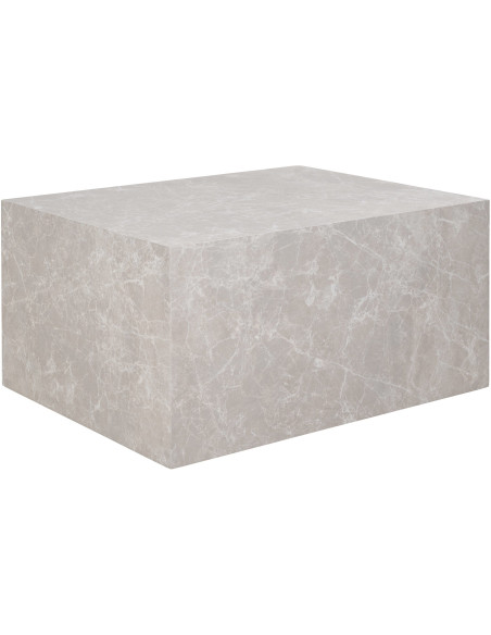 Table basse 80 x 60 cm effet marbre beige Prague 