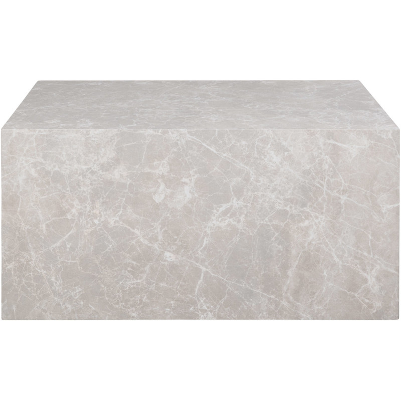 Table basse 80 x 60 cm effet marbre beige Prague 