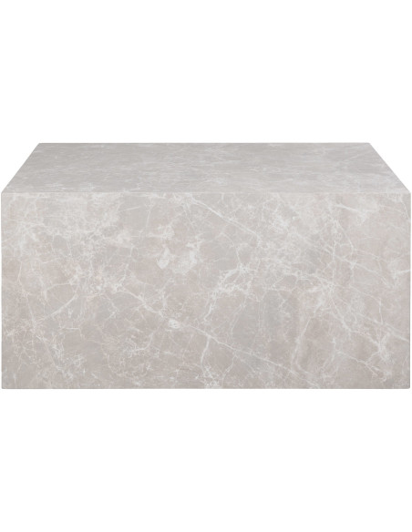 Table basse 80 x 60 cm effet marbre beige Prague 