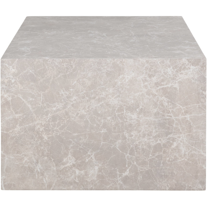 Table basse 80 x 60 cm effet marbre beige Prague 