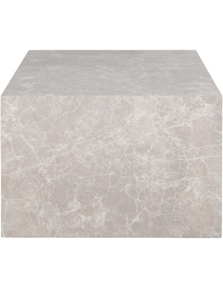 Table basse 80 x 60 cm effet marbre beige Prague 