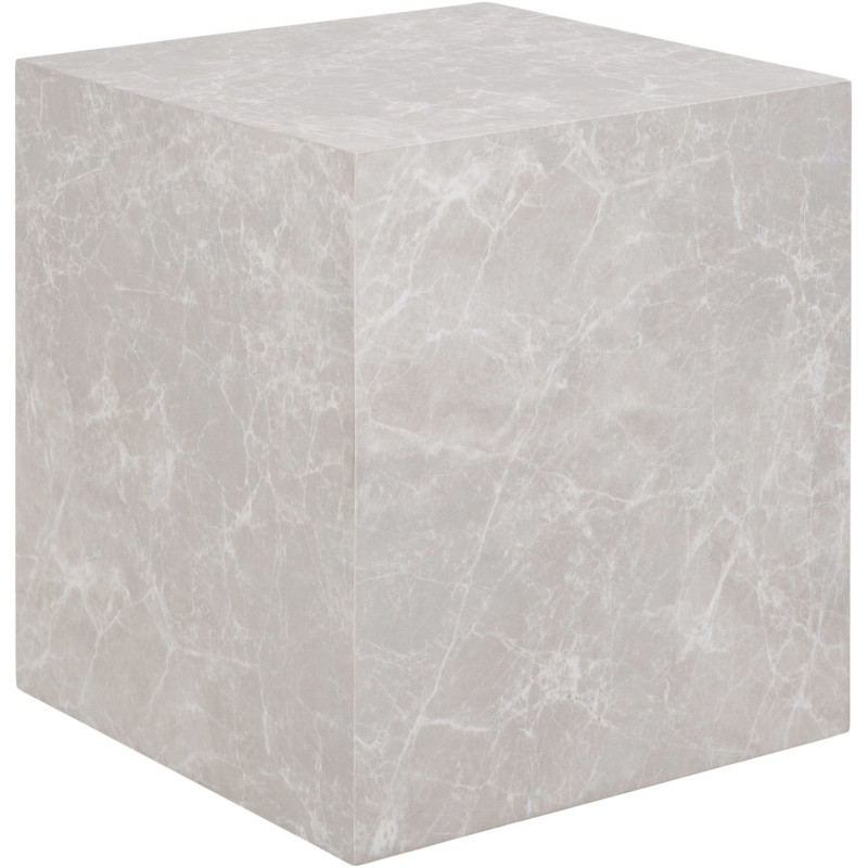 Table basse moderne Carrée Bois MDF Papier décoratif Beige Effet marbre Prague 