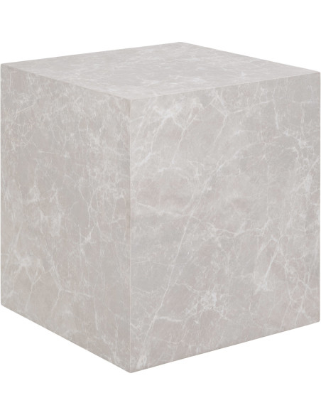 Table basse moderne Carrée Bois MDF Papier décoratif Beige Effet marbre Prague 