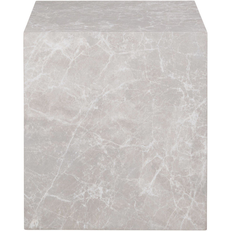 Table basse moderne Carrée Bois MDF Papier décoratif Beige Effet marbre Prague 