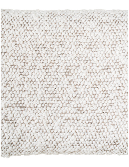 Tabouret de bar bouclette Tissu Blanc Bouclé Métal Noir Badalona 