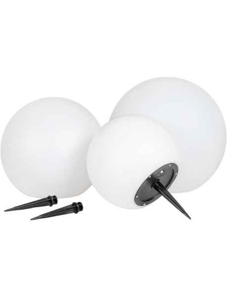 Lifton LED Lamp - Lamp, rechargeable with integrated solar panel, white set of 3 