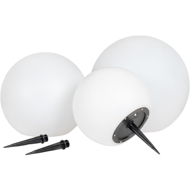 Lifton LED Lamp - Lamp, rechargeable with integrated solar panel, white set of 3 