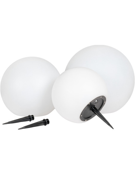 Lifton LED Lamp - Lamp, rechargeable with integrated solar panel, white set of 3 