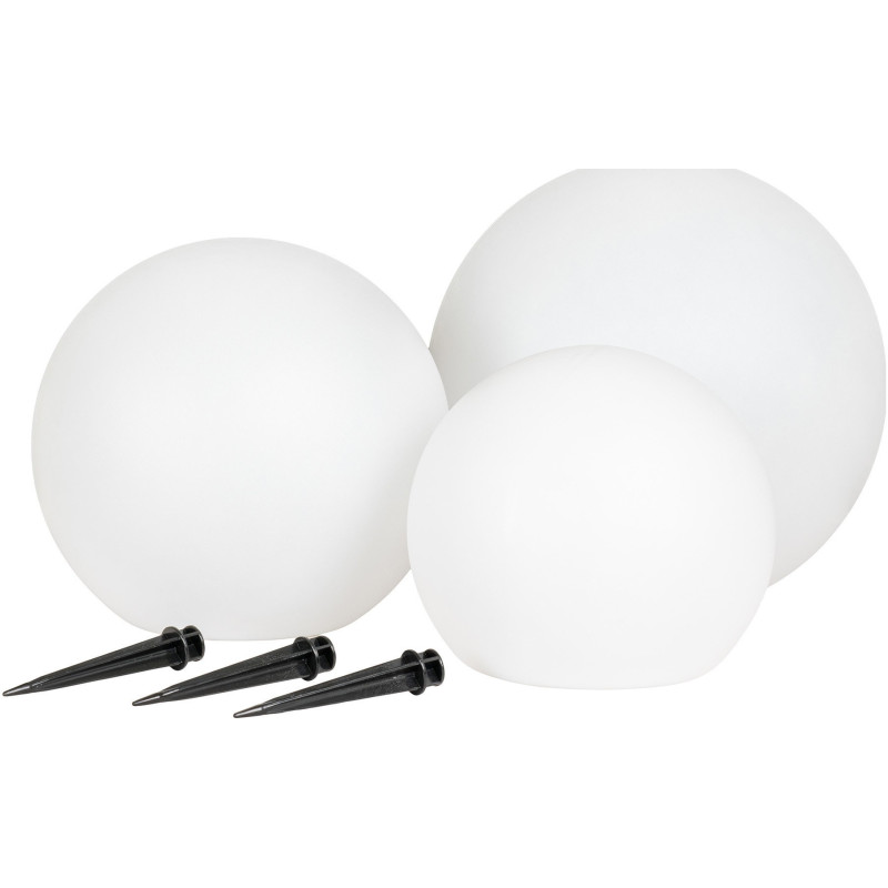 Lifton LED Lamp - Lamp, rechargeable with integrated solar panel, white set of 3 