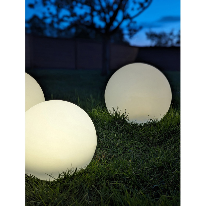 Lifton LED Lamp - Lamp, rechargeable with integrated solar panel, white set of 3 