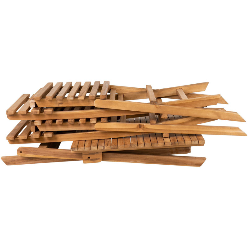 Ensemble de jardin 1 table 2 chaises Bois de teck Naturel Cuenca 