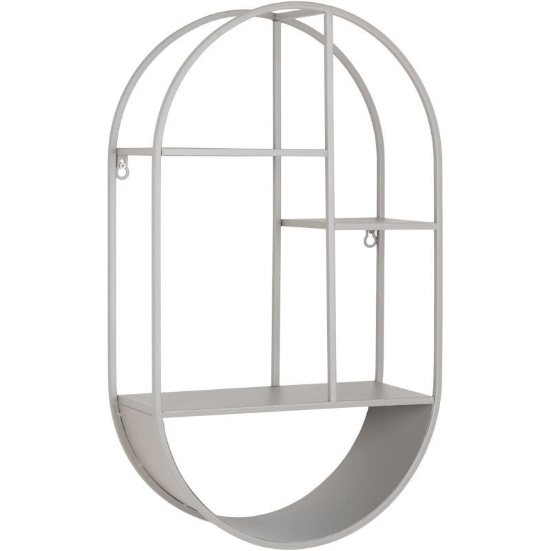 Étagère murale moderne ovale 4 niveaux Métal Gris clair Feira House Nordic - 3