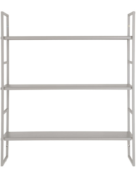 Étagère murale moderne 3 niveaux Métal Gris clair Beja 