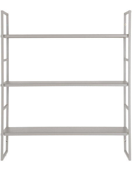 Étagère murale moderne 3 niveaux Métal Gris clair Beja 