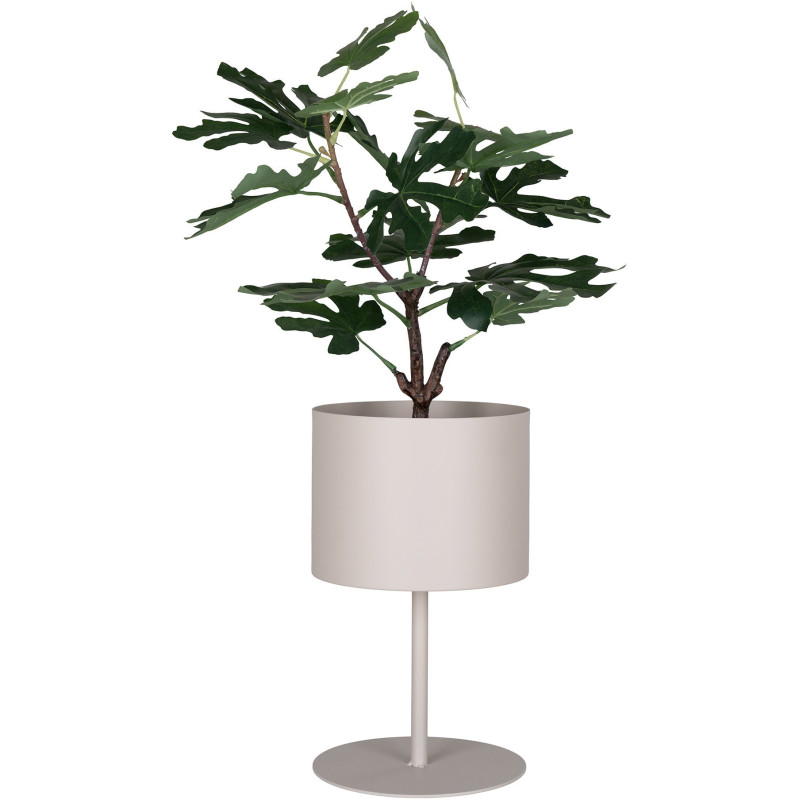 Cache pot sur pied moderne Rond Diamètre 21 cm Métal Sable Trofa 