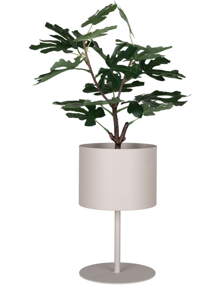 Cache pot sur pied moderne Rond Diamètre 21 cm Métal Sable Trofa 
