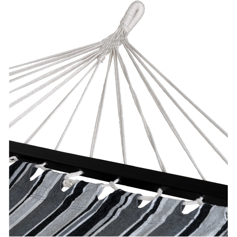 Lamia Hammock - Hammock, polyester/cotton, larch, black/grey/white 