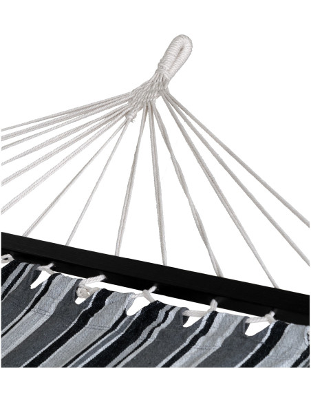 Lamia Hammock - Hammock, polyester/cotton, larch, black/grey/white 