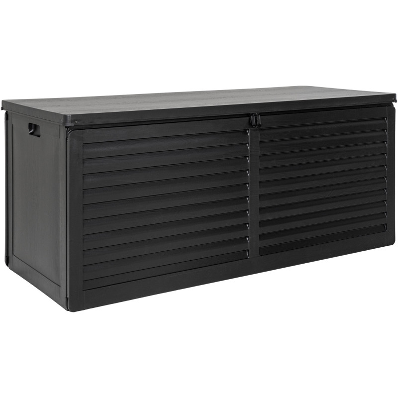 Grand Coffre de jardin moderne 490 L Plastique Noir Dubrovnik 