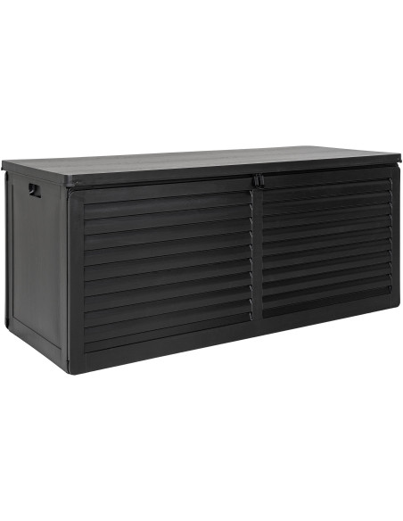 Grand Coffre de jardin moderne 490 L Plastique Noir Dubrovnik 