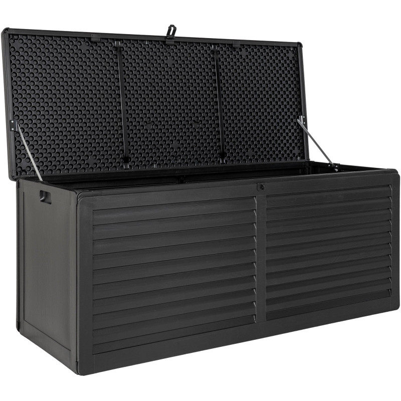 Grand Coffre de jardin moderne 490 L Plastique Noir Dubrovnik 