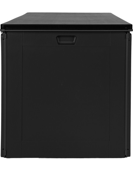 Grand Coffre de jardin moderne 490 L Plastique Noir Dubrovnik 