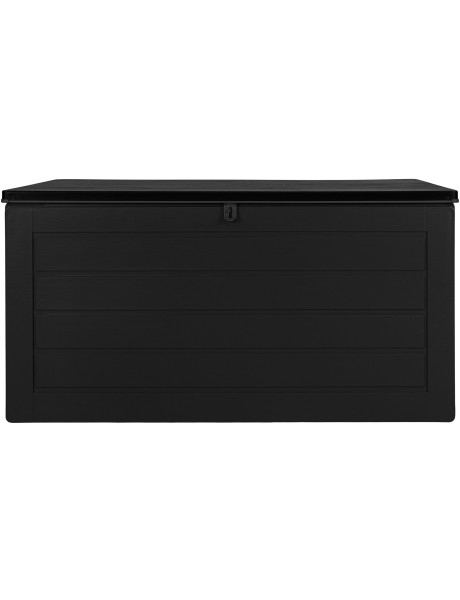 Grand Coffre de jardin moderne 680 L Plastique Noir Dubrovnik 