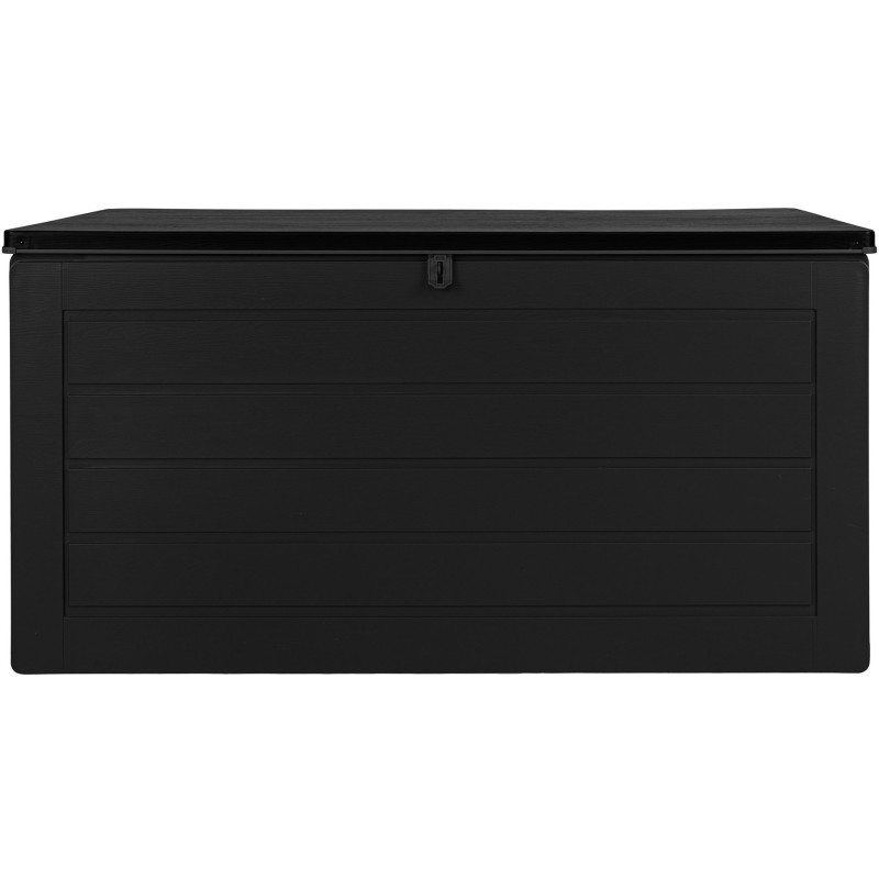Grand Coffre de jardin moderne 680 L Plastique Noir Dubrovnik 
