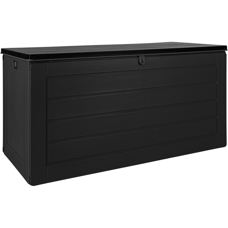 Grand Coffre de jardin moderne 680 L Plastique Noir Dubrovnik 