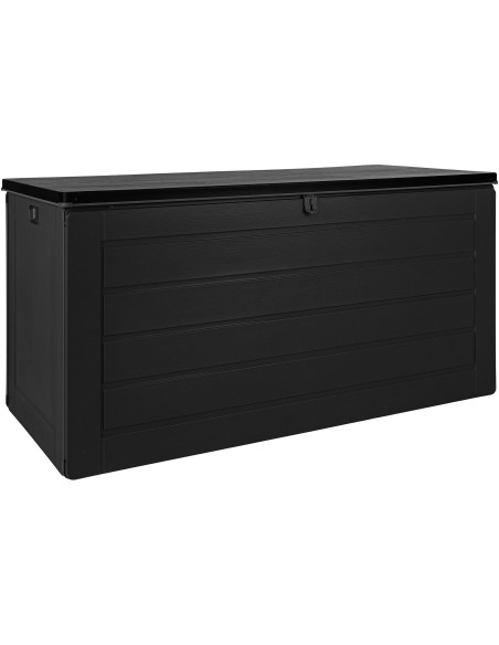 Grand Coffre de jardin moderne 680 L Plastique Noir Dubrovnik 