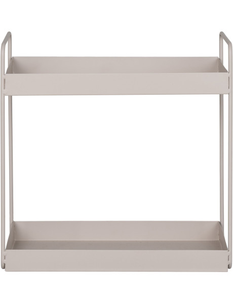 Petite Étagère moderne à poser au sol 2 niveaux Métal Sable Rabo House Nordic - 1