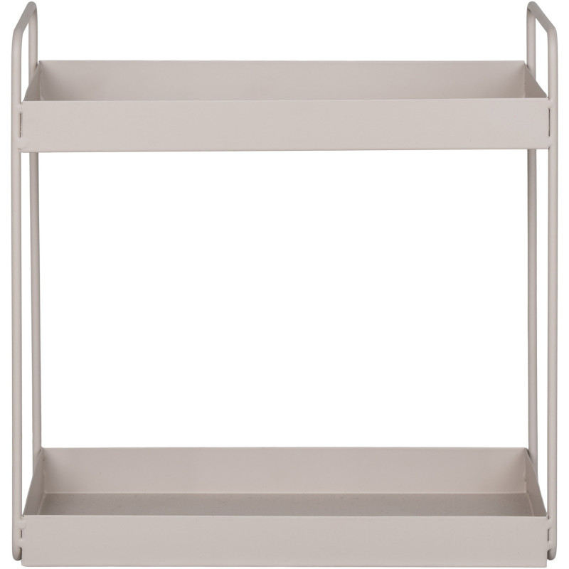 Petite Étagère moderne à poser au sol 2 niveaux Métal Sable Rabo House Nordic - 1