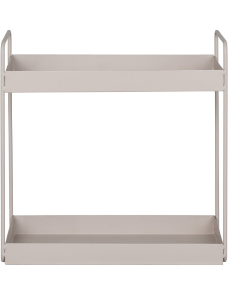 Petite Étagère moderne à poser au sol 2 niveaux Métal Sable Rabo House Nordic - 1