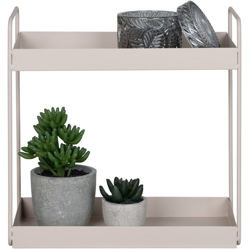 Petite Étagère moderne à poser au sol 2 niveaux Métal Sable Rabo House Nordic - 2