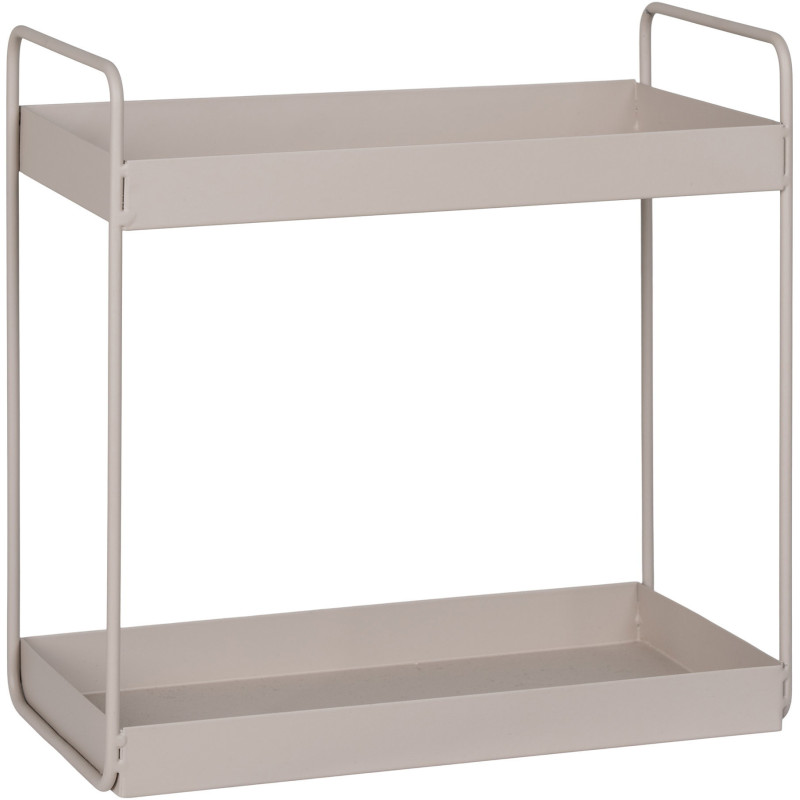 Petite Étagère moderne à poser au sol 2 niveaux Métal Sable Rabo House Nordic - 3