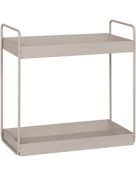 Petite Étagère moderne à poser au sol 2 niveaux Métal Sable Rabo House Nordic - 3