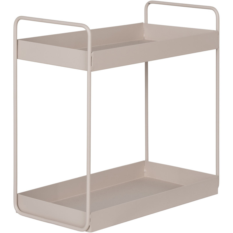 Petite Étagère moderne à poser au sol 2 niveaux Métal Sable Rabo House Nordic - 5