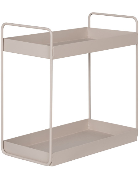 Petite Étagère moderne à poser au sol 2 niveaux Métal Sable Rabo House Nordic - 5