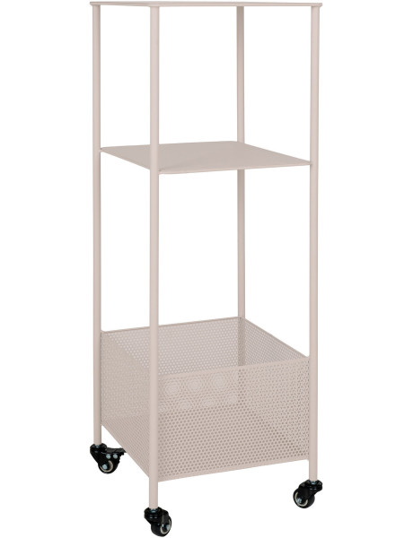 Étagère moderne sur roulettes 3 niveaux Métal Sable Torres 