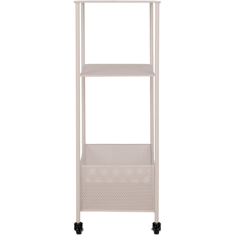 Étagère moderne sur roulettes 3 niveaux Métal Sable Torres 