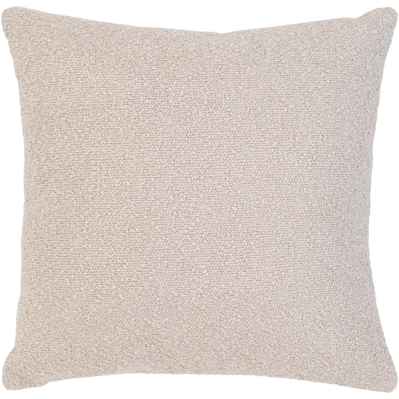Coussin bouclette Carré 45x45 Tissu Beige Bouclé Savannah 
